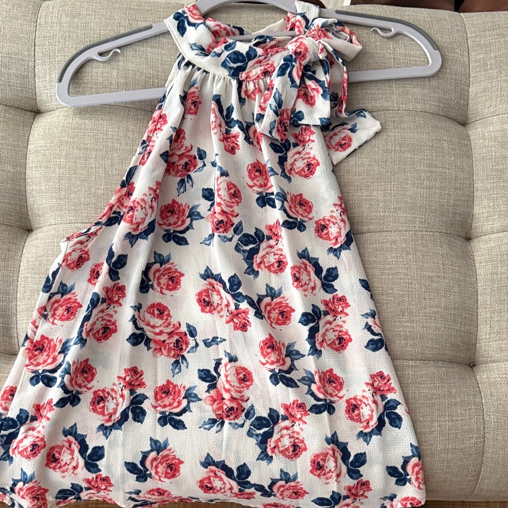 Paper Crane Floral Blouse - Pink and Navy